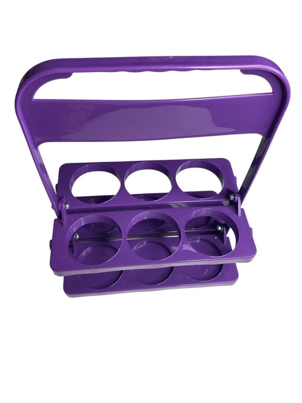 Collapsible 6 Bottle Carrier Folding Plastic Drink Holder Portable Beverage Cadd